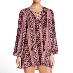 Show Me Your Mumu Boho Lightning Bird Tunic or Mini Dress Hippie Bohemian Medium
